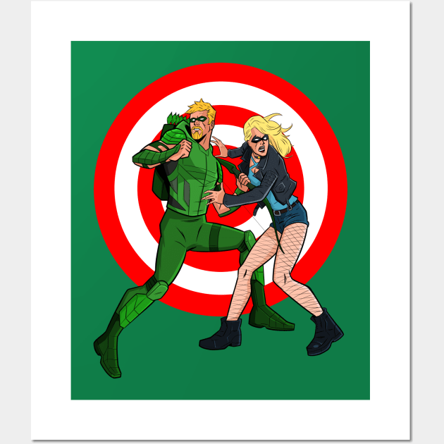 Green arrow & Black Canary Wall Art by Jetnder